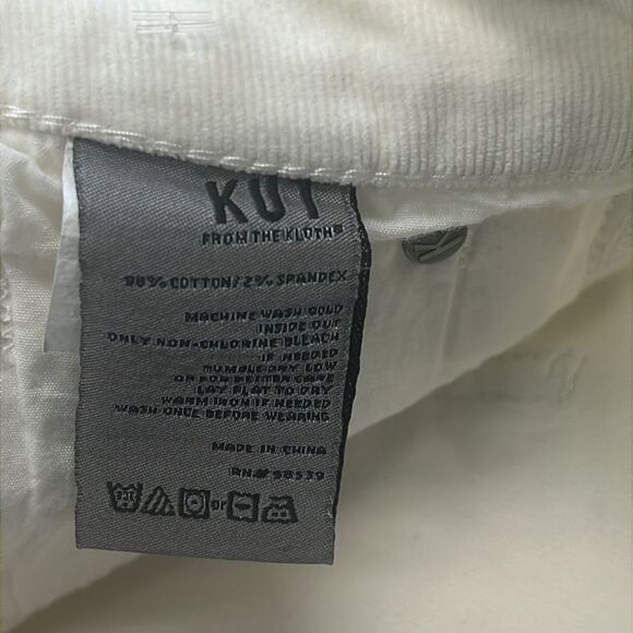 Kut from the Kloth Cream Corduroy Pant Size 6 NWOT - Picture 11 of 14